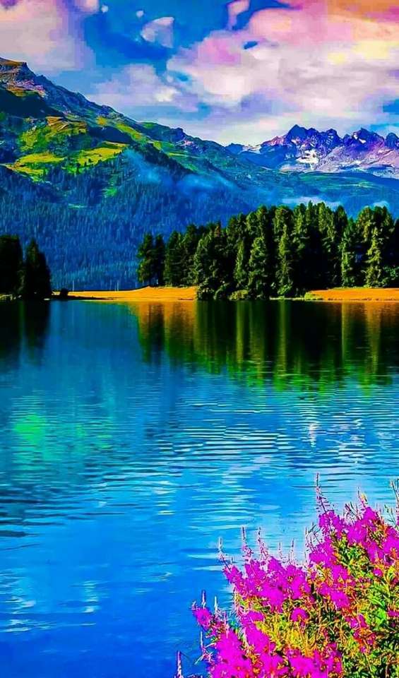 Lake in the mountains jigsaw puzzle online