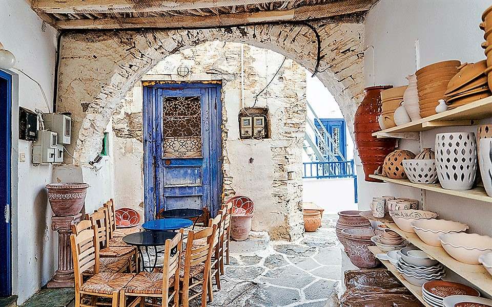 Grekiska ön Kythnos pussel på nätet