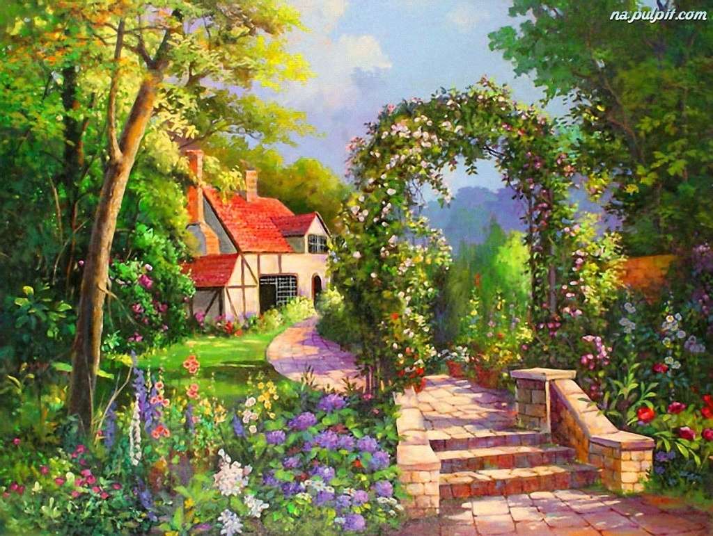 House with garden jigsaw puzzle online