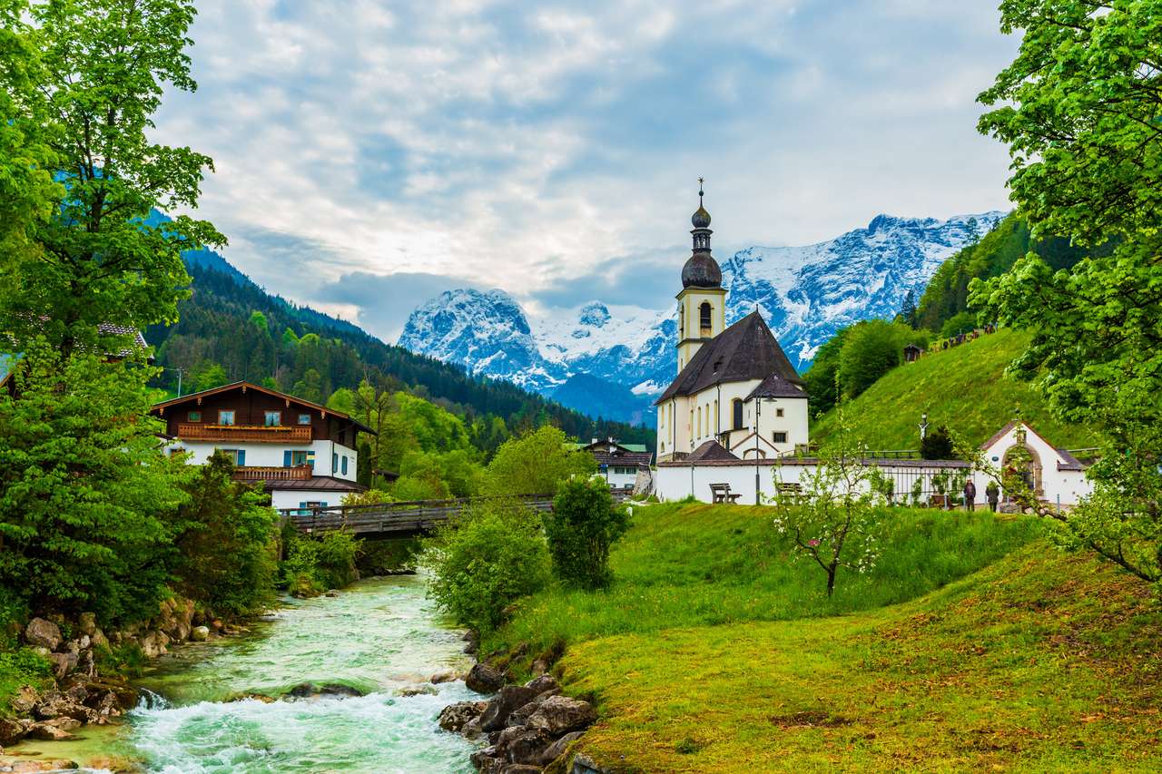 Église de Ramsau à Berchtesgaden puzzle en ligne