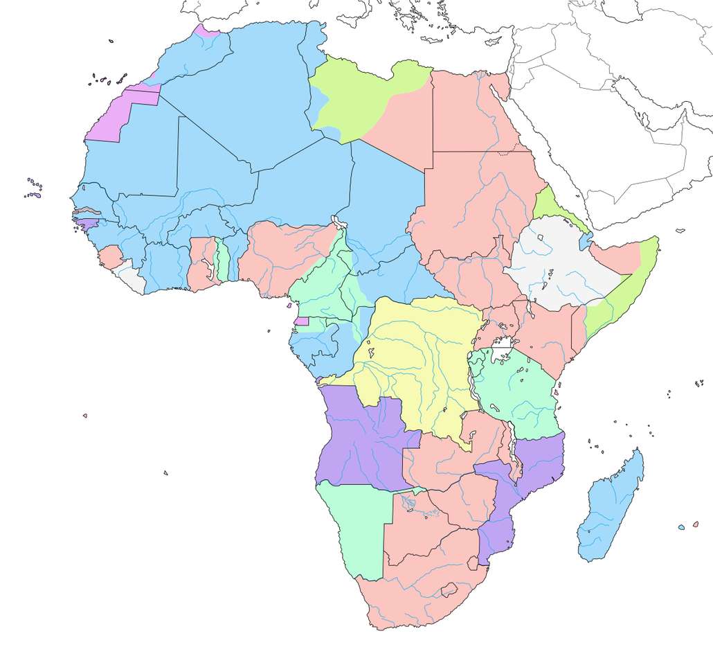 koloniala afrika pussel på nätet
