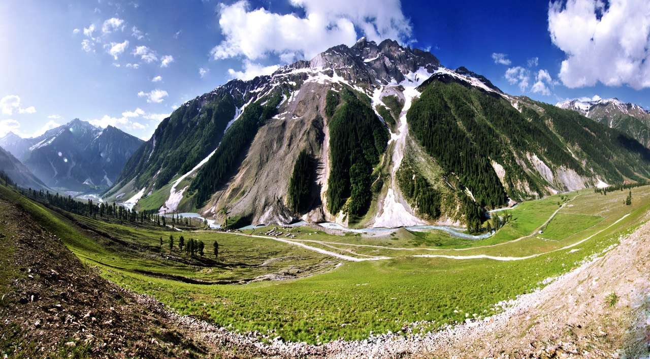 Πανόραμα ενός βουνού στο Ladakh, κοντά στο πέρασμα Zojila παζλ online