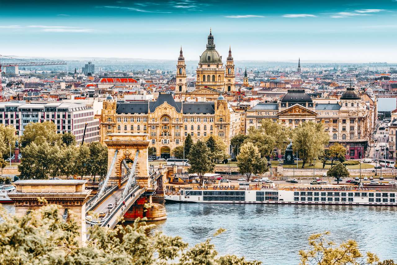 Город Будапешт с Рыбацкого бастиона. Венгрия. онлайн-пазл