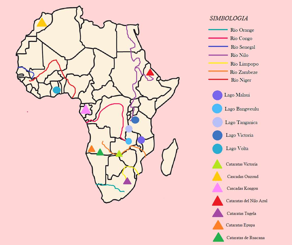 アフリカの地図 オンラインパズル