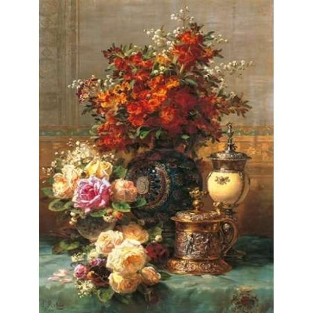 COMPOSITION WITH PEONIES online puzzle