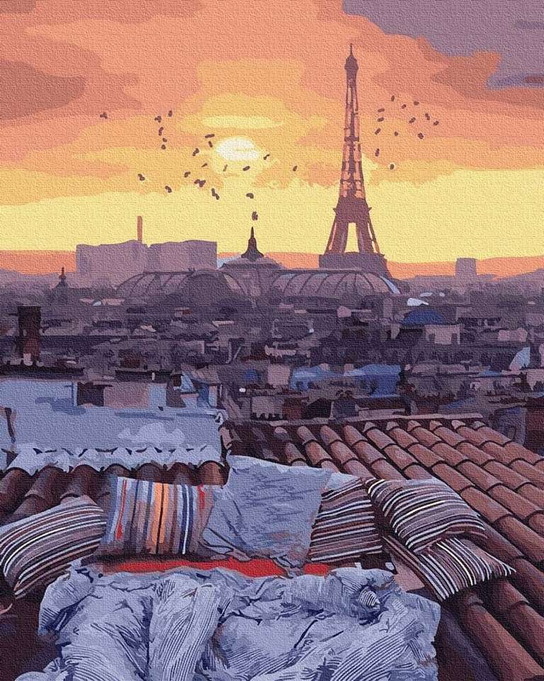 Αστικό τοπίο από το μπαλκόνι στο Παρίσι online παζλ