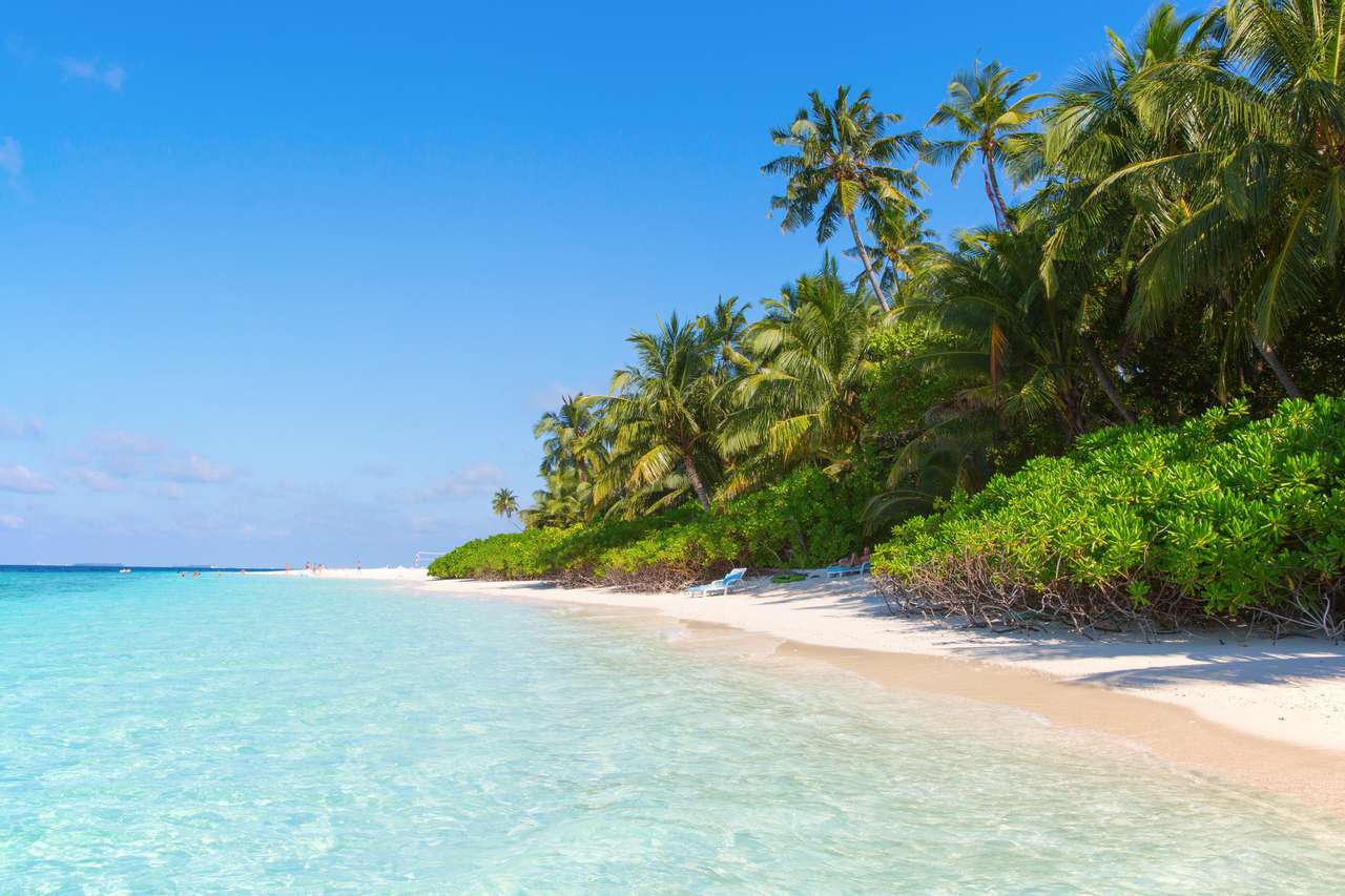 Kleine Insel auf den Malediven Online-Puzzle