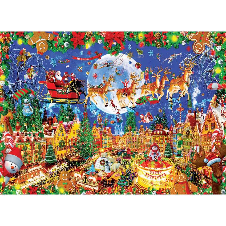 Moș Crăciun care vine puzzle online