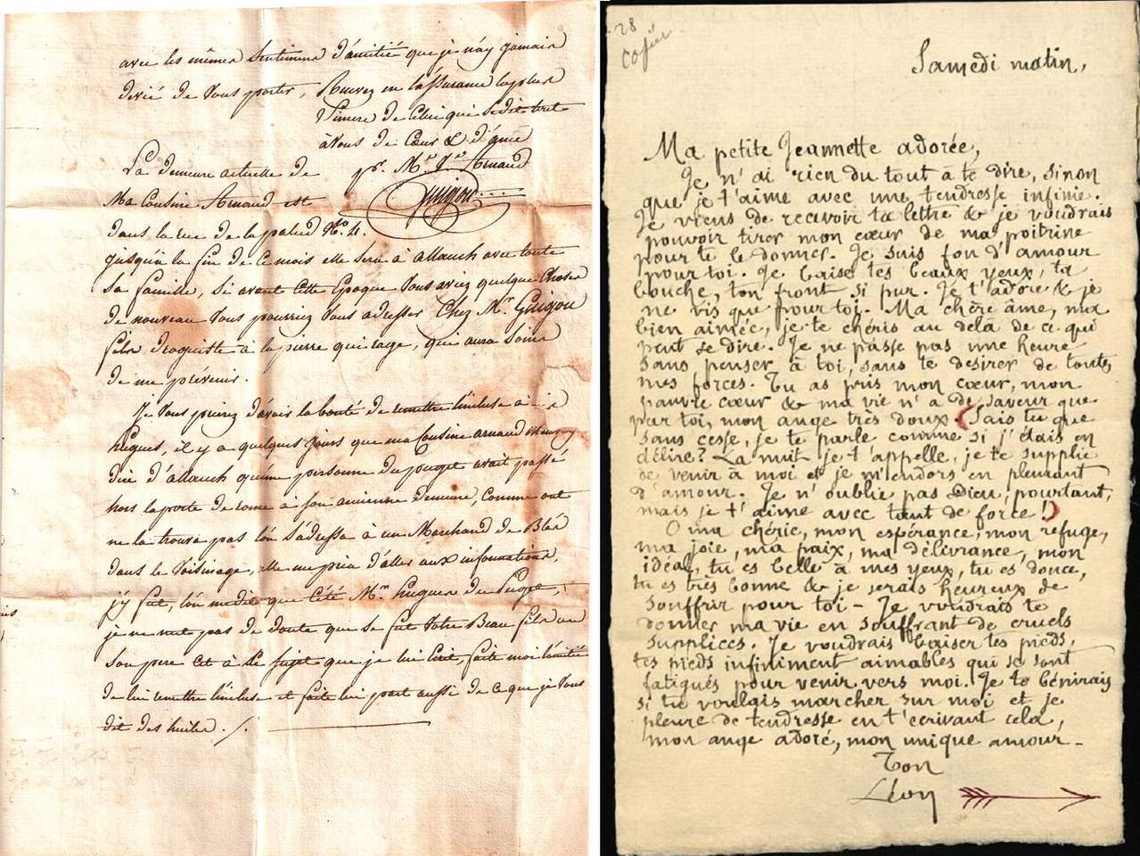 Lettres manuscrites anciennes puzzle en ligne