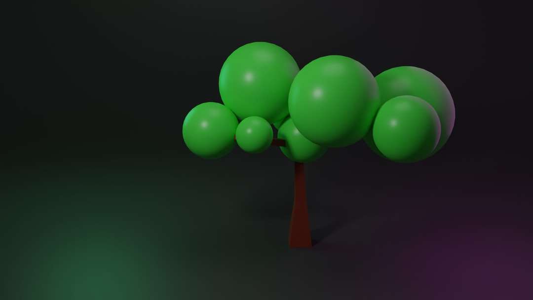 илюстрация на зелени и червени балони онлайн пъзел