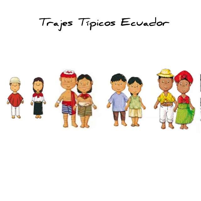 Puzzle typische Kostüme von Ecuador Online-Puzzle