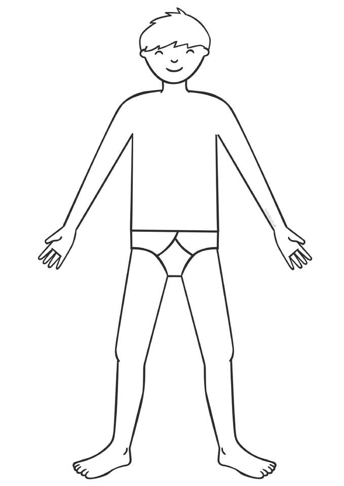 Тіло людини Хлопчик-головоломка онлайн пазл