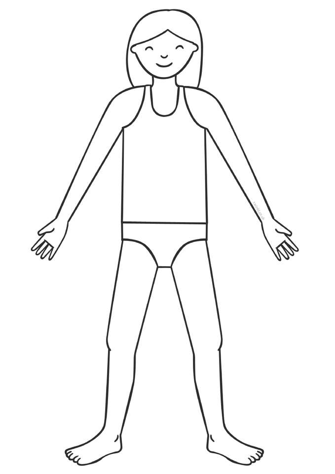 Lidské tělo - dívka - pizzle online puzzle