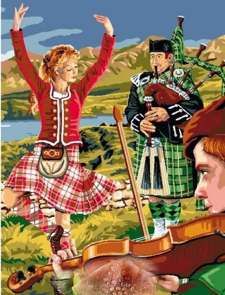 Typisch schottischer Tanz Puzzlespiel online