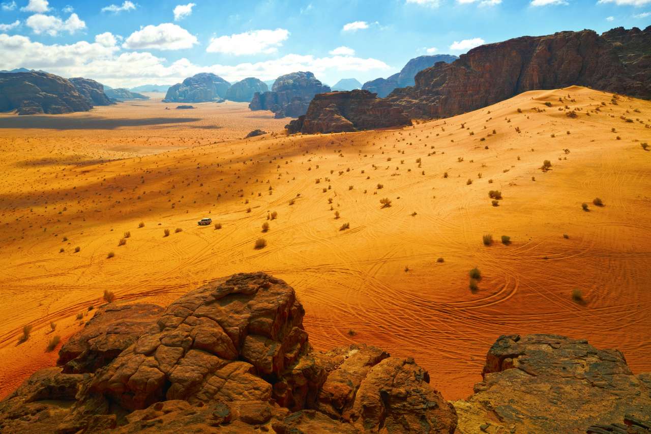 Poušť Wadi Rum, Jordánsko skládačky online