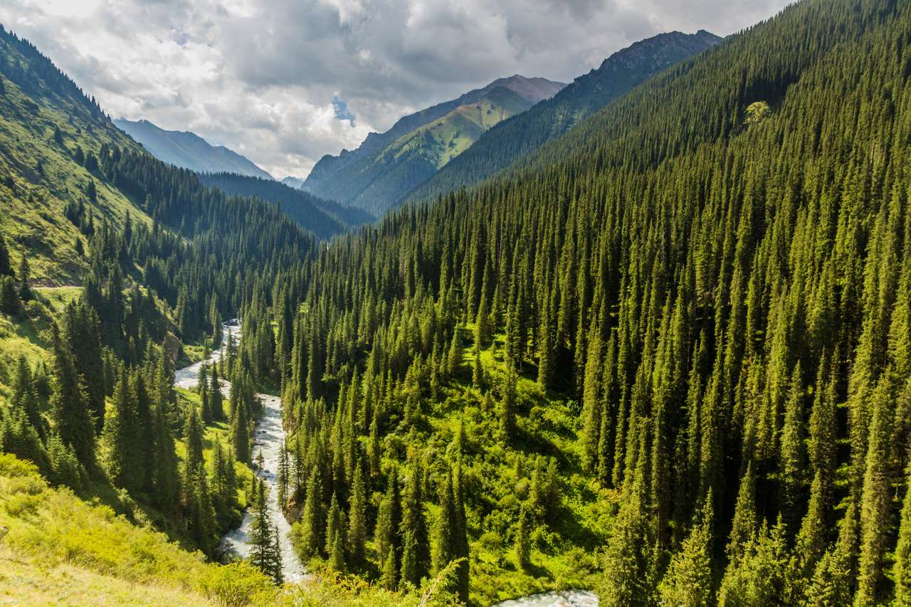 Arashan river valley in Kyrgyzstan online puzzle