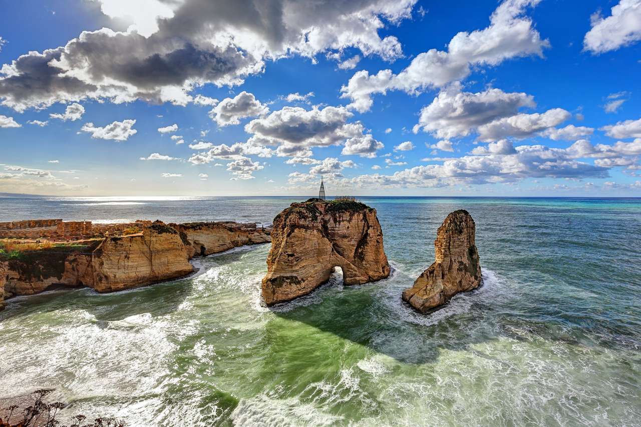 Голубиные скалы, Бейрут - Ливан пазл онлайн