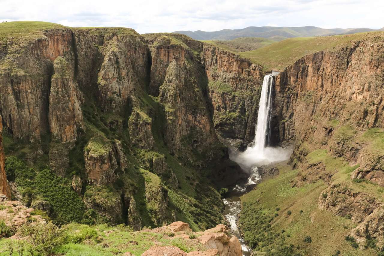 Morija-waterval, Lesotho online puzzel