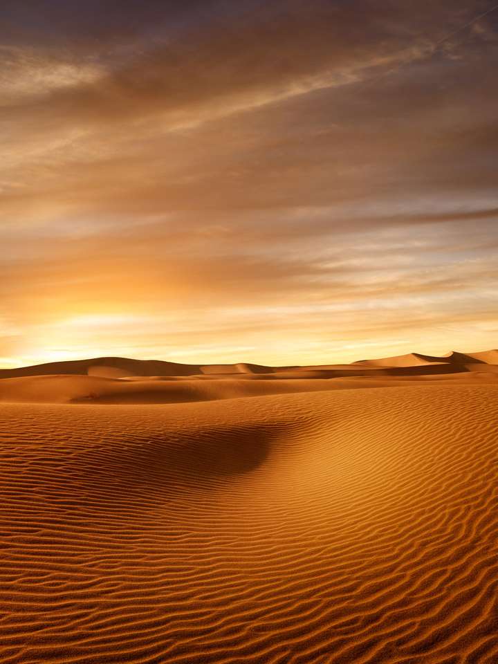 uitzicht op mooie zandduinen bij Sands Dunes National Park legpuzzel online