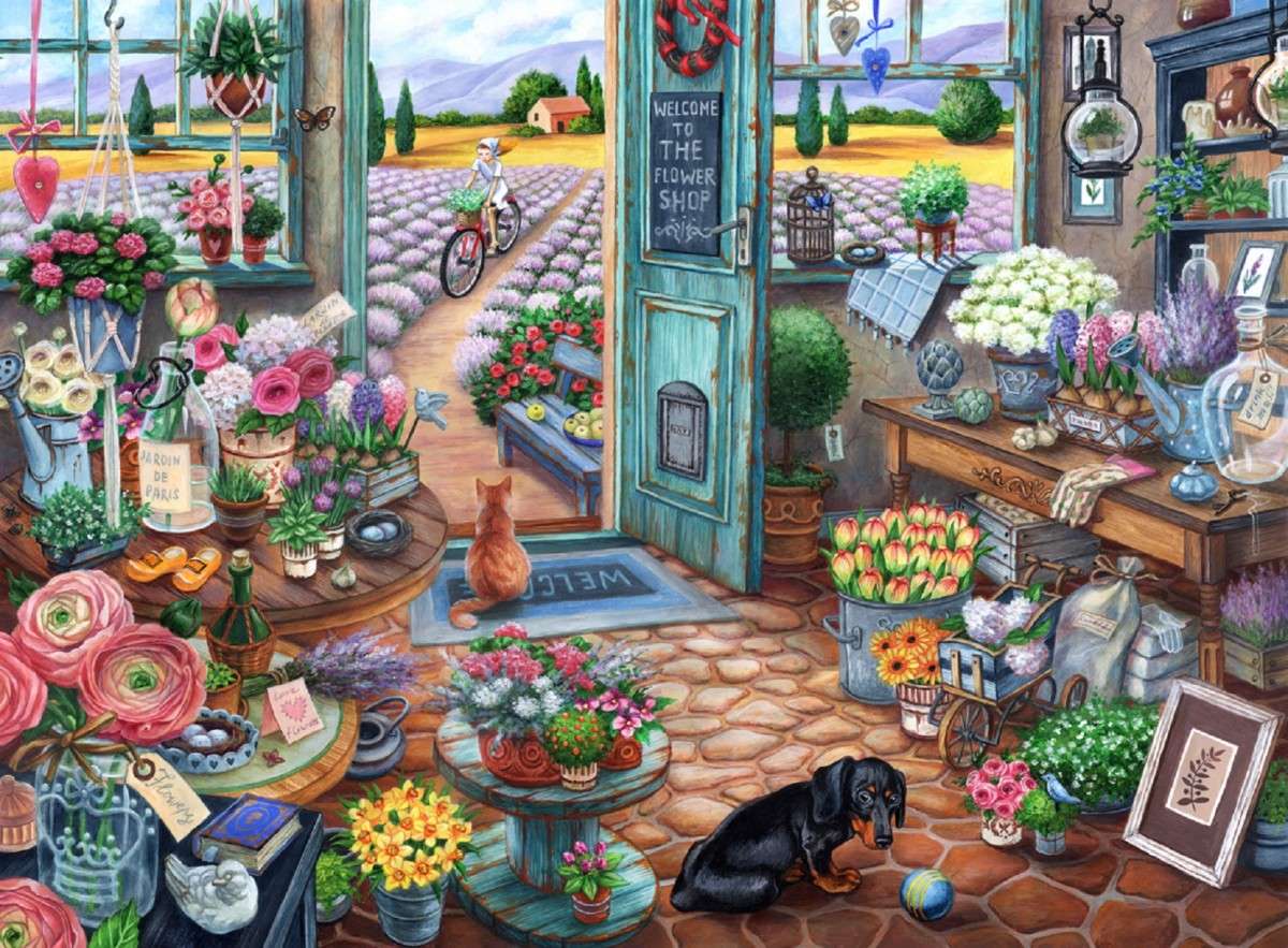 Квітковий магазин онлайн пазл