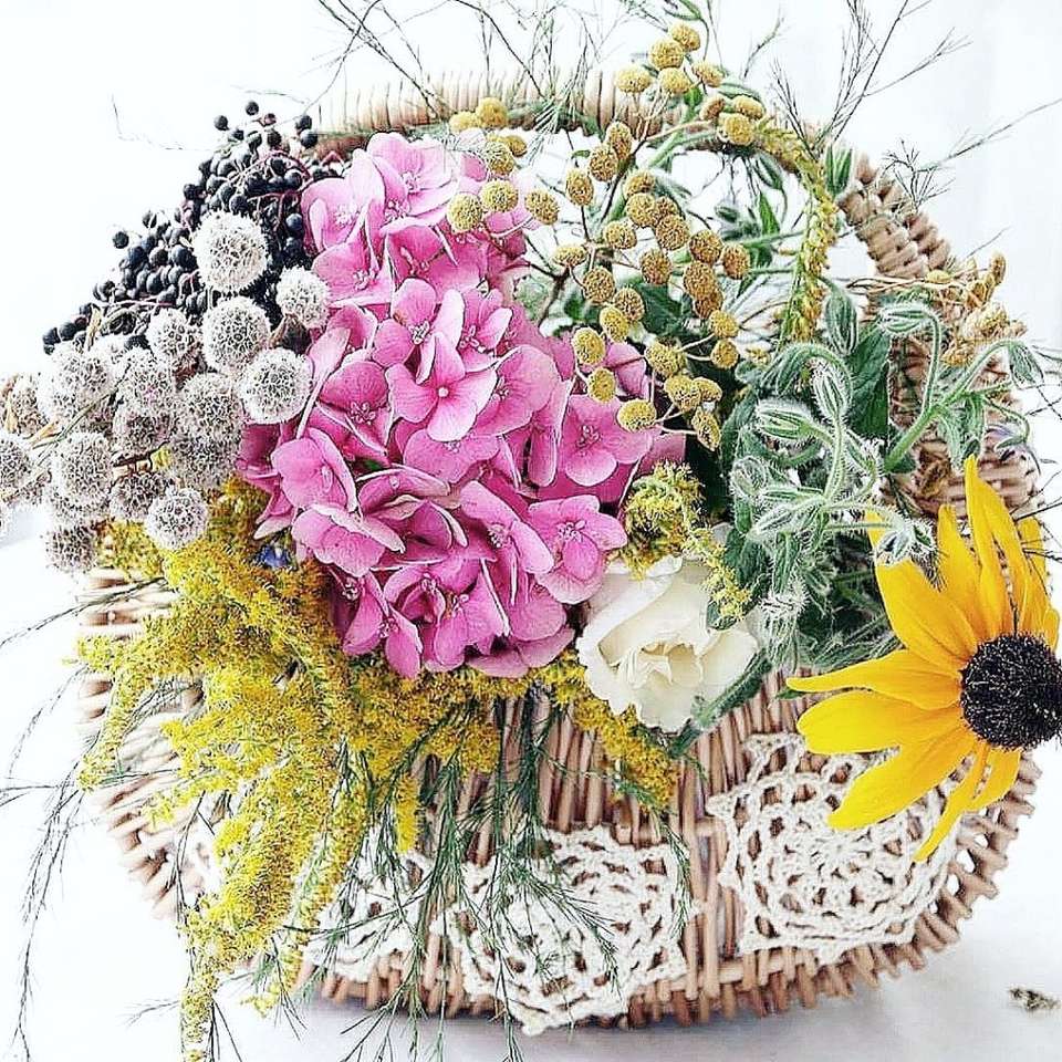 Bouquet de fleurs et d'herbes puzzle en ligne