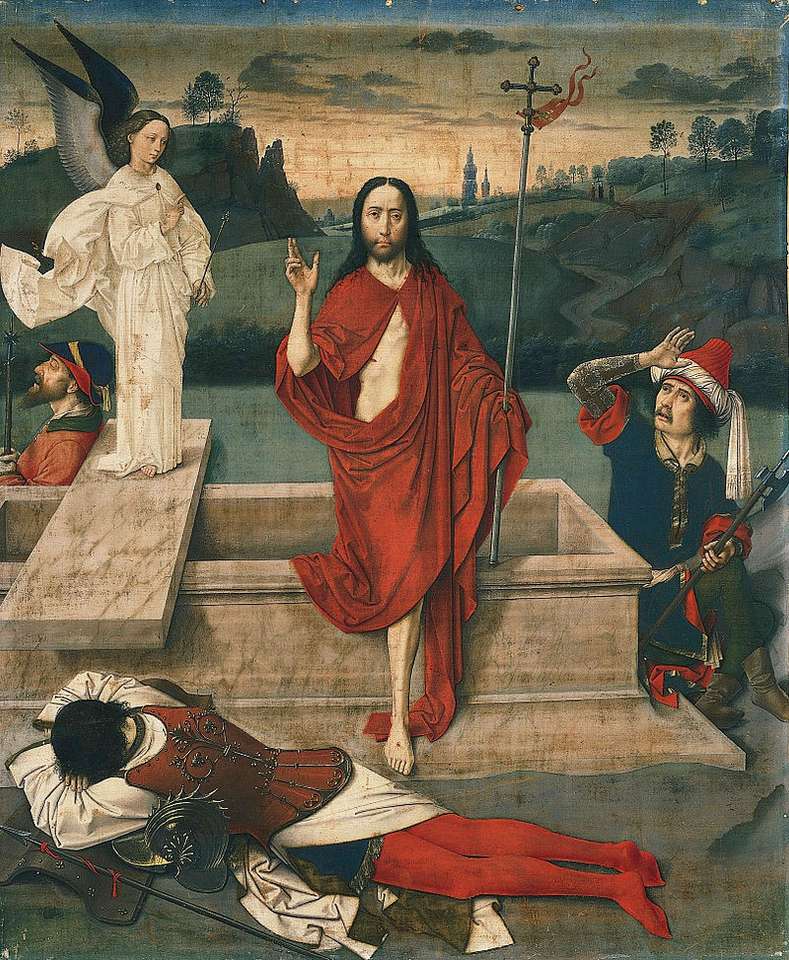 Resurrection (målning av Dirk Bouts) Pussel online