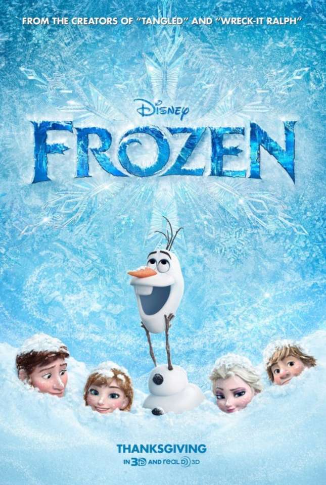 Filmový plakát Frozen 2013 online puzzle