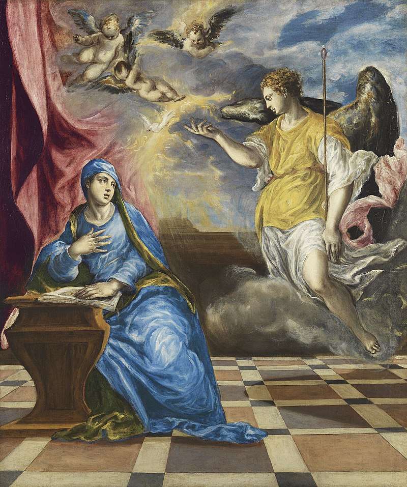 Ο Ευαγγελισμός (πίνακας του Ελ Γκρέκο από το 1570) online παζλ