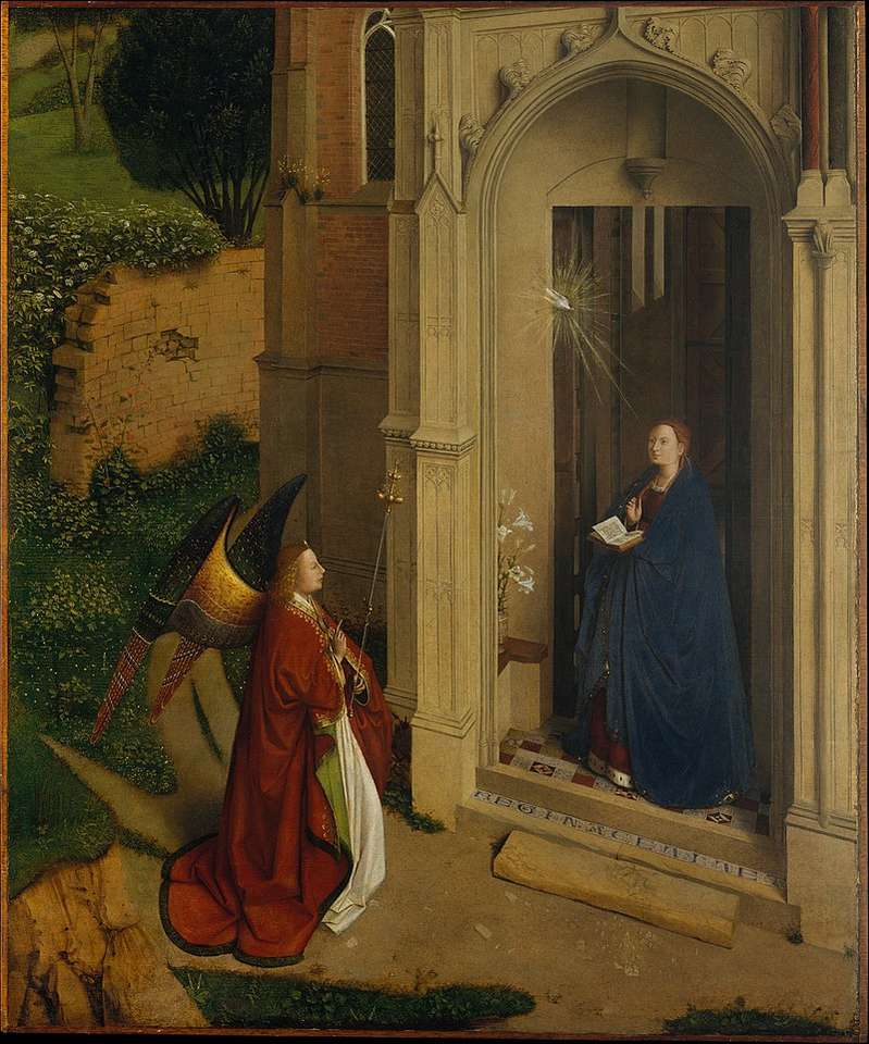 Die Verkündigung (Gemälde von Jan van Eyck, New York) Online-Puzzle
