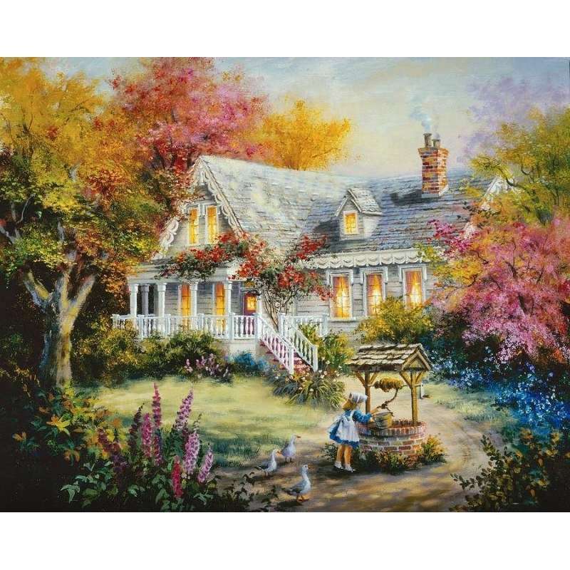 the fountain in the yard jigsaw puzzle online