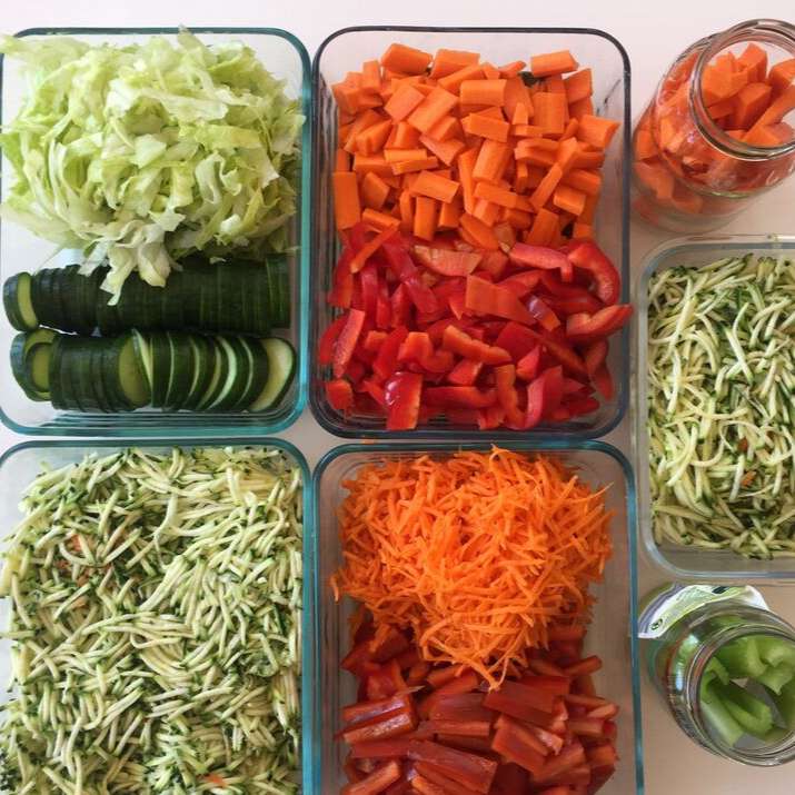 Légumes végétaliens pour le dîner puzzle en ligne