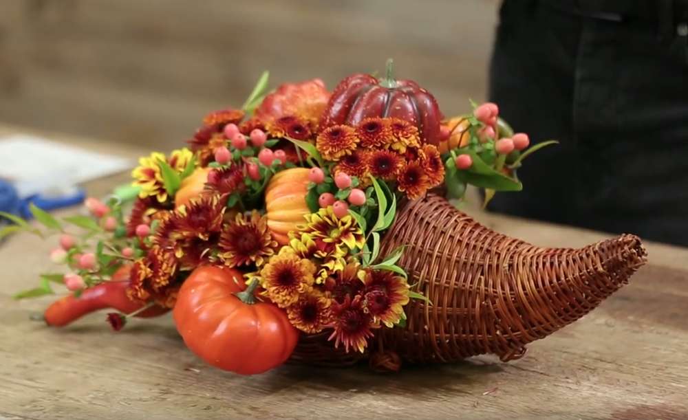 Arranjo de flores de outono quebra-cabeças online