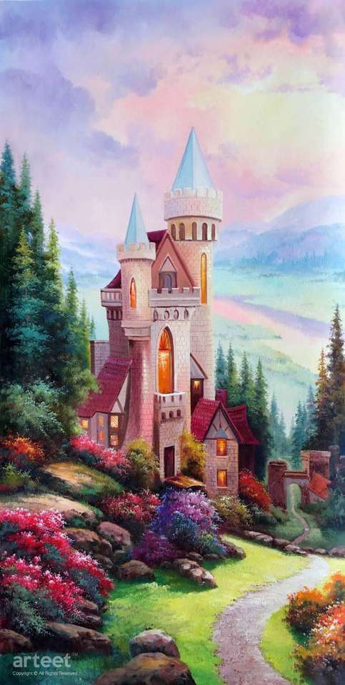 castle with flowers jigsaw puzzle online