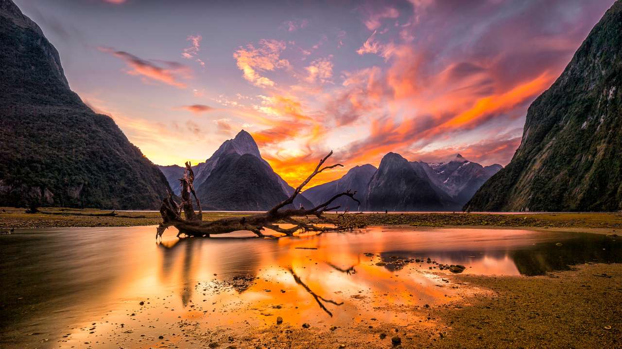 Milford Sound in Twilight online puzzle