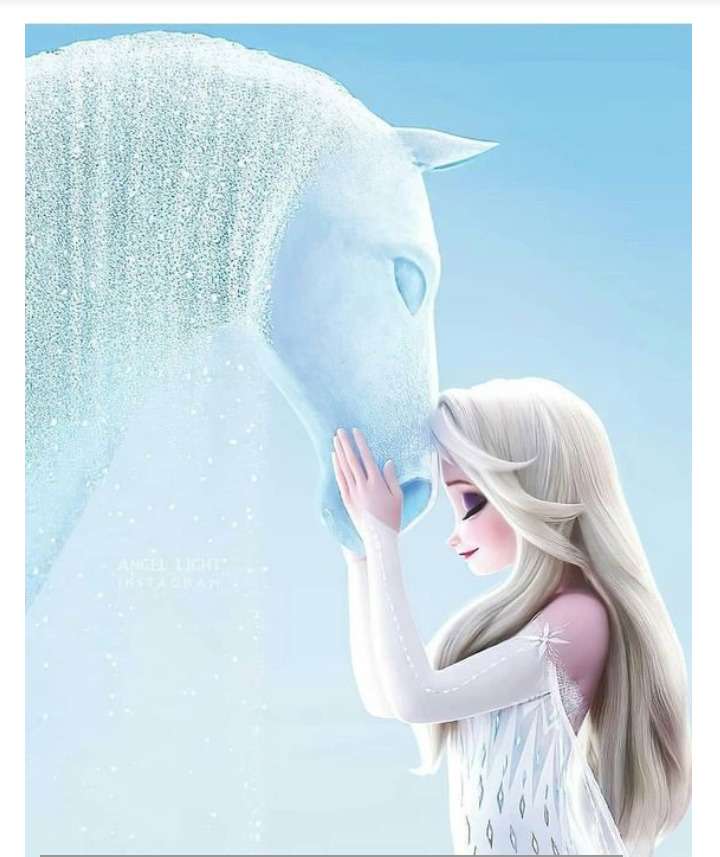 ELSA WITH WATER HORSE 2 jigsaw puzzle online