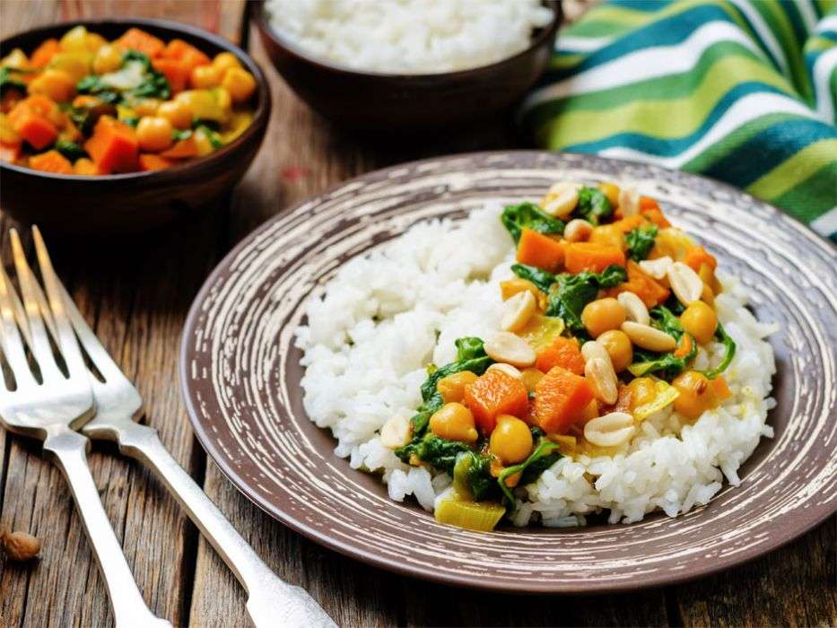 Curry de patate douce végétalien puzzle en ligne