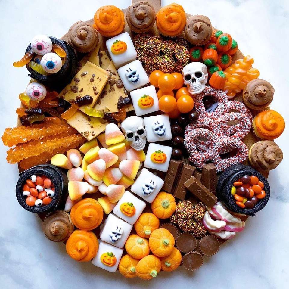 Vassoio di caramelle di Halloween puzzle online