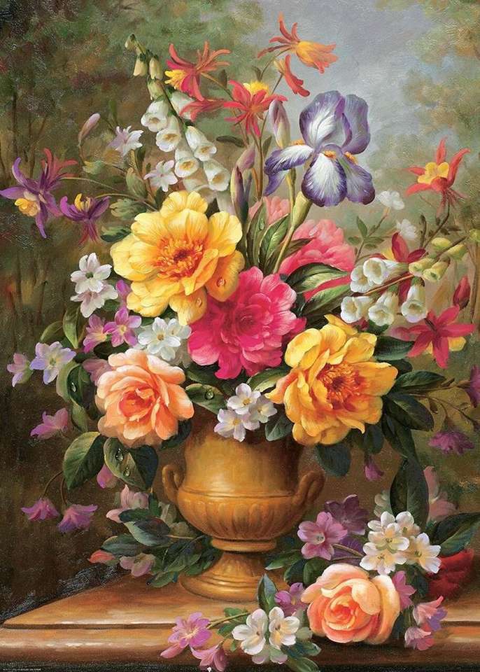 květinová váza online puzzle
