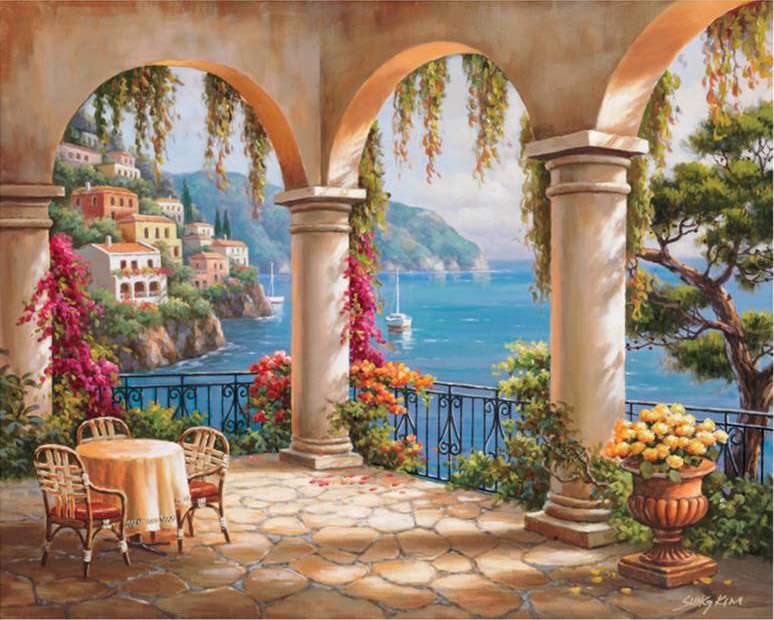 balcony to the sea jigsaw puzzle online