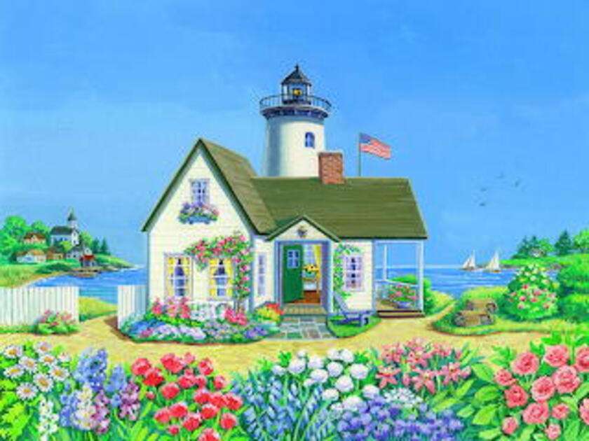 House with lighthouse online puzzle