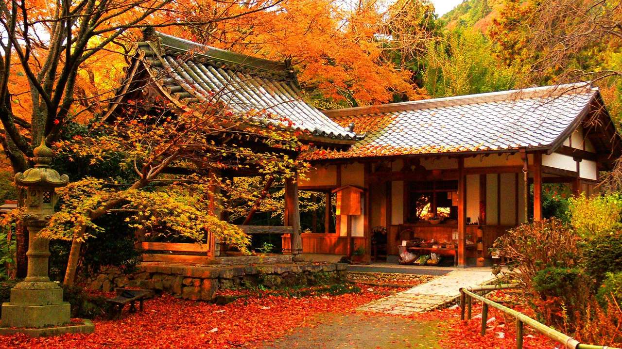 храм в Японии пазл онлайн