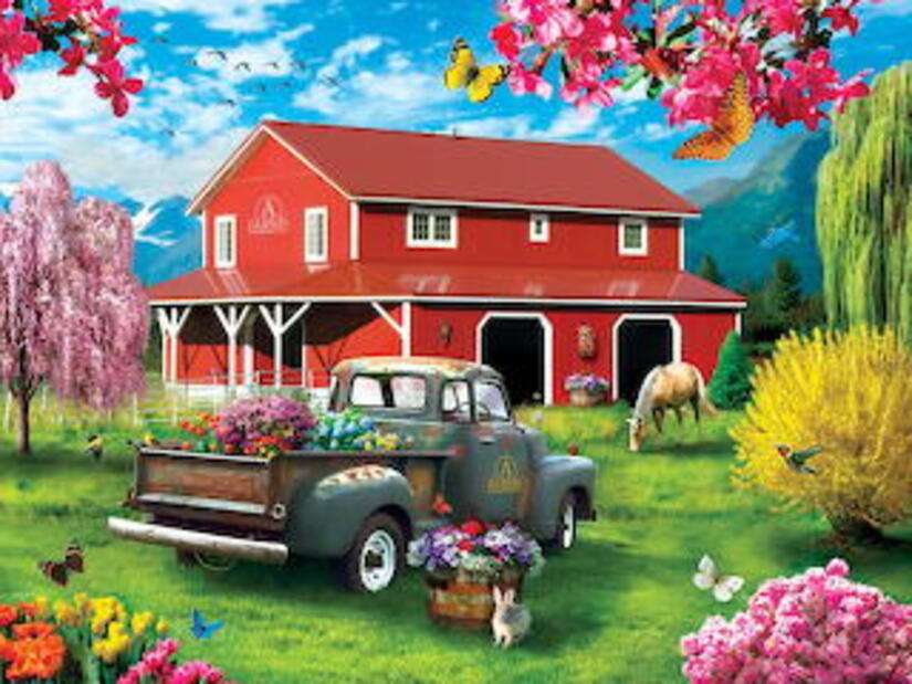Krajina # 9 - Roztomilý venkovský dům online puzzle