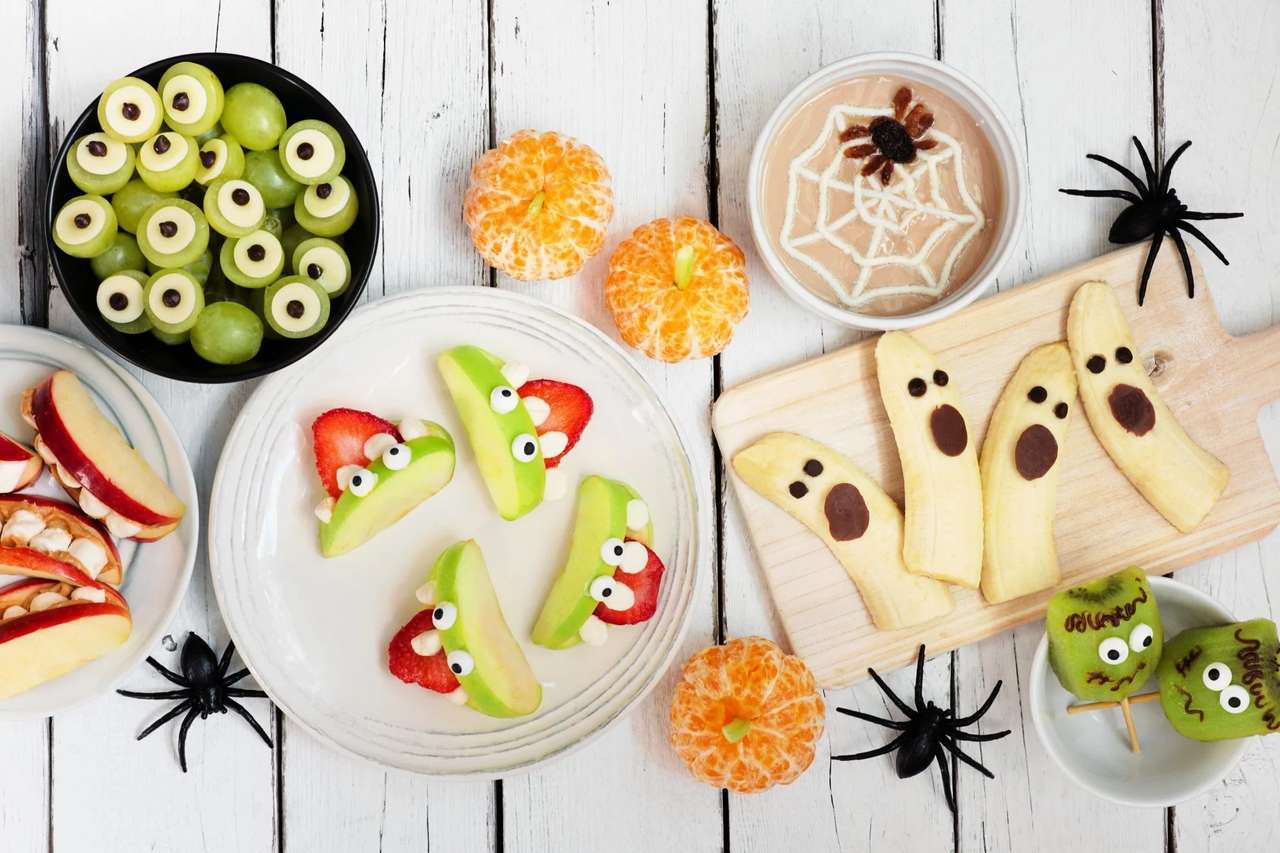 Zábavné halloweenské ovoce skládačky online
