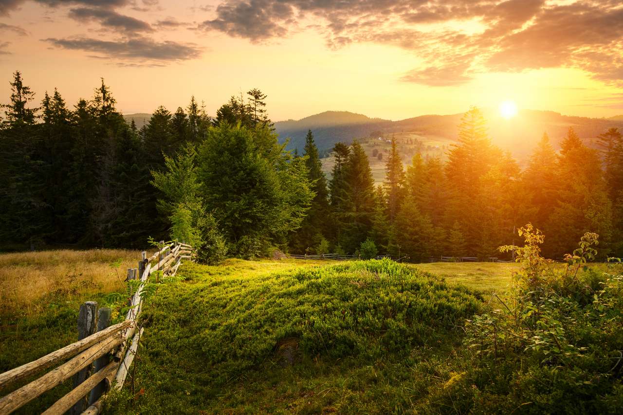 paisaje primaveral en Transilvania rompecabezas en línea