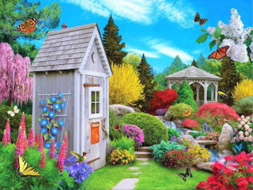 Krajina # 10 - Krásná zahrada online puzzle