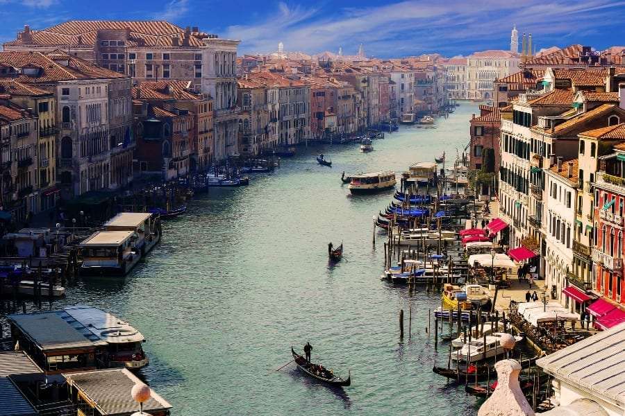 Panorama Veneției - canale jigsaw puzzle online