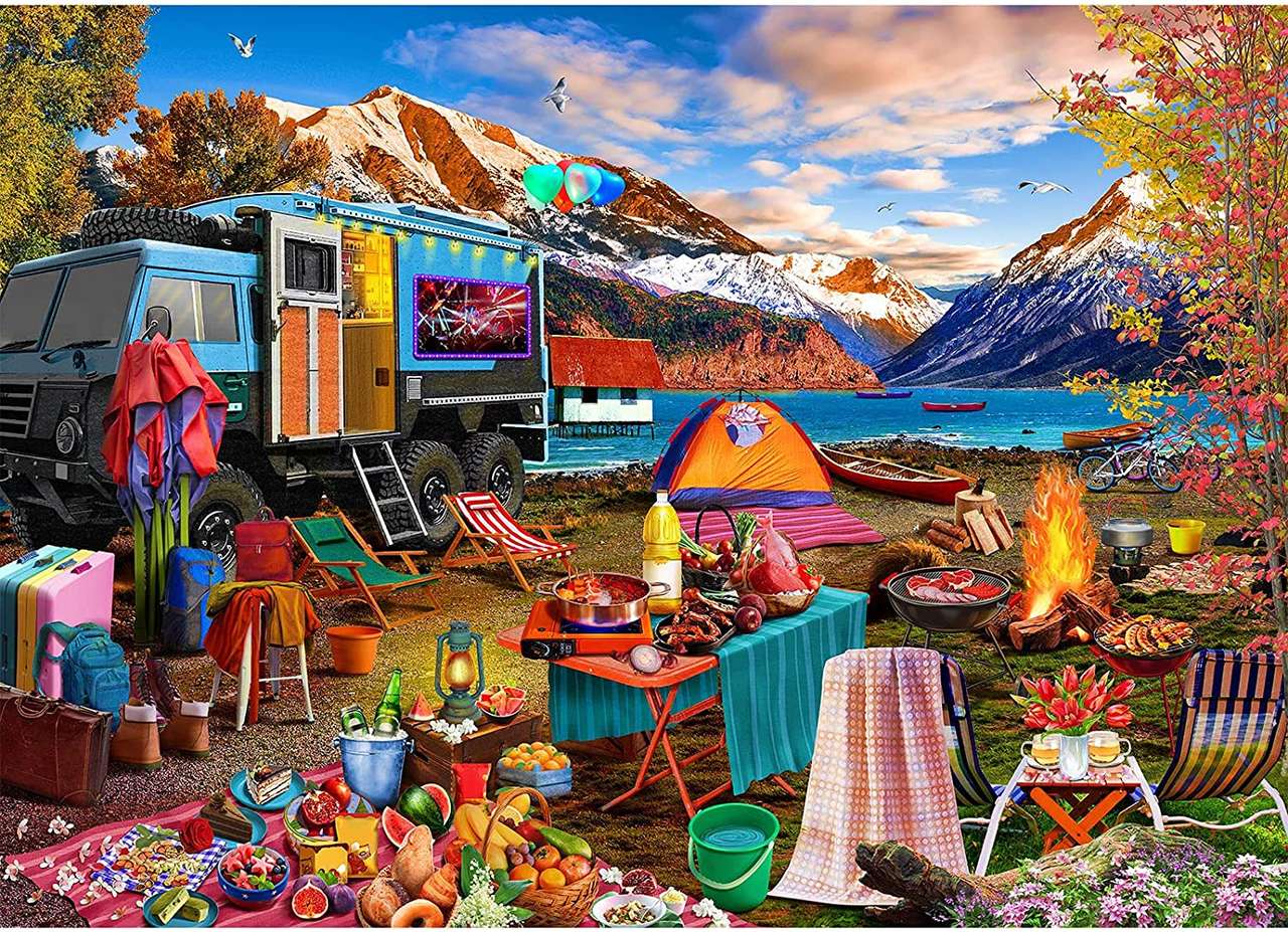 Camping. Puzzlespiel online
