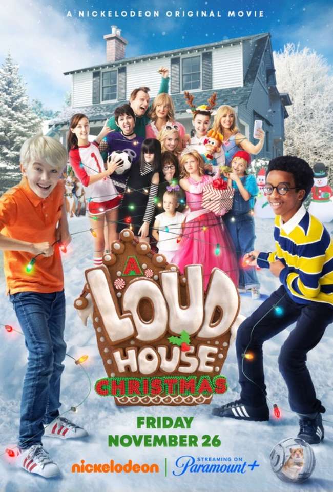 Un cartel navideño de Loud House rompecabezas en línea