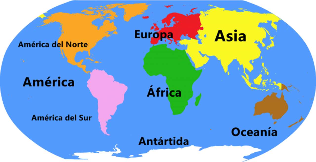 Mapa světa online puzzle