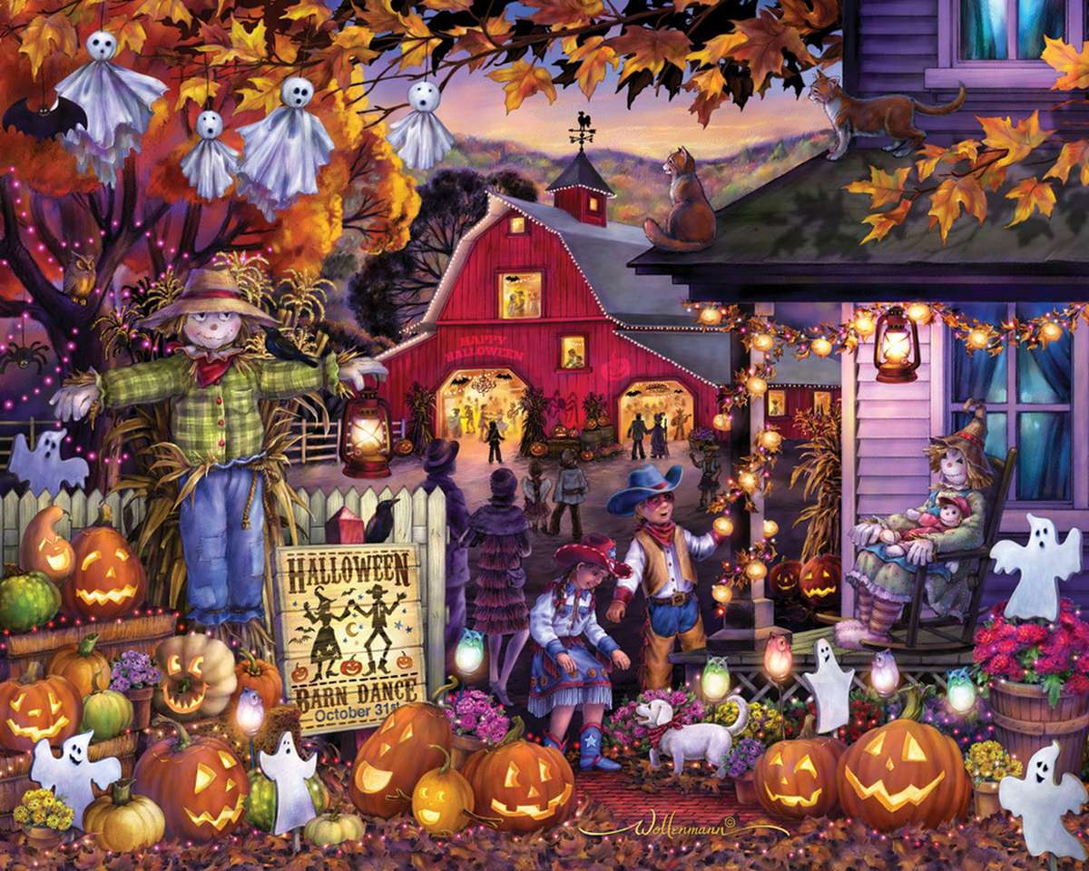 Dansul hambarului de Halloween jigsaw puzzle online